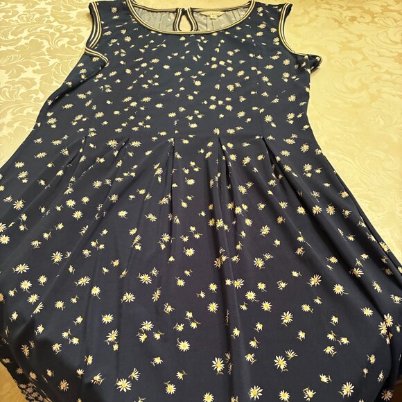 Max Studio Blue w/Border Printed Fit & Flare Dress - Size M - Picture 2 of 10